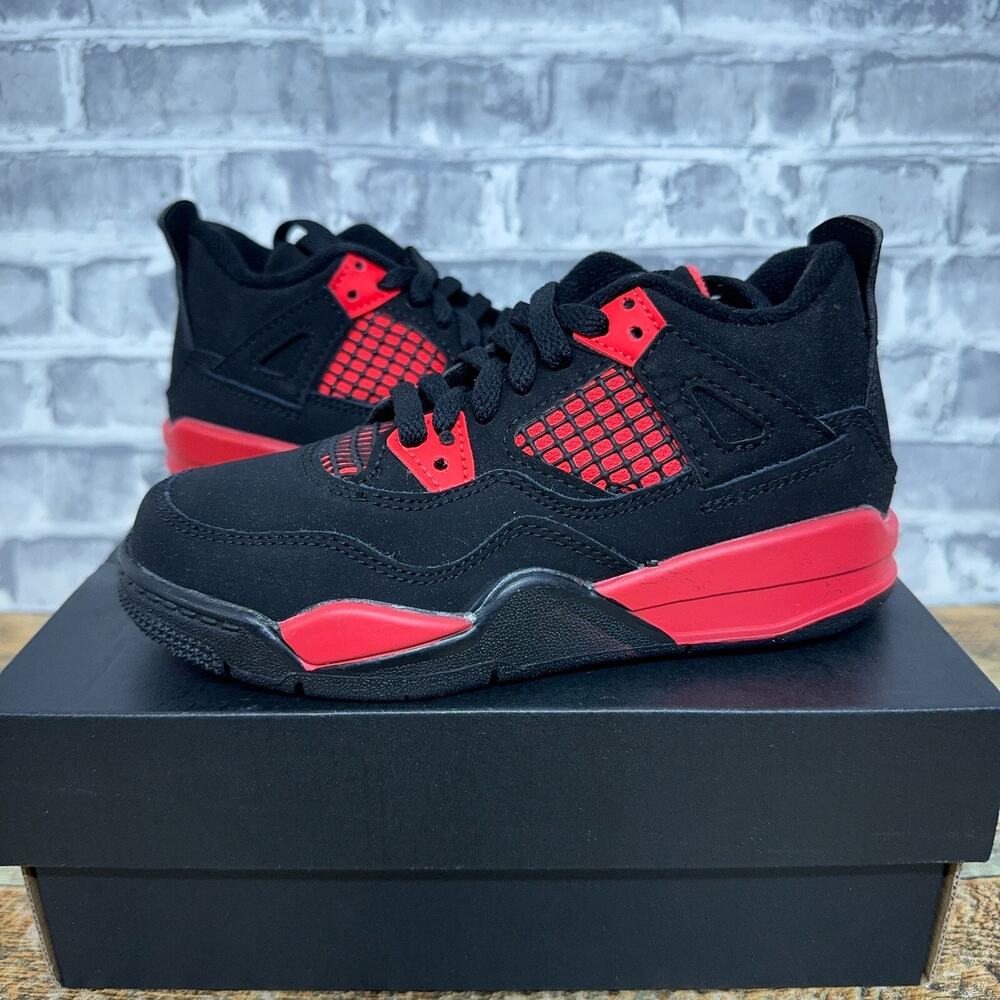Nike Air Jordan 4 OG PS Red Thunder (BQ7669-016) Little Kids Size 11.5C New Rare